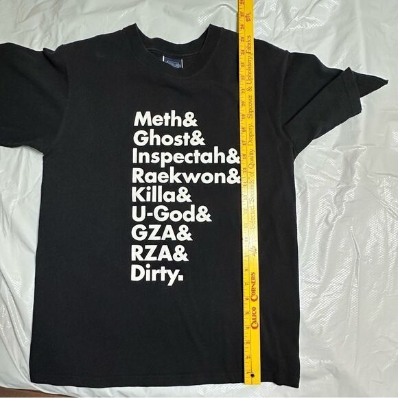 Manifest Wu Tang Clan Members Black Graphic Tee with White Text Size Small - Picture 6 of 9